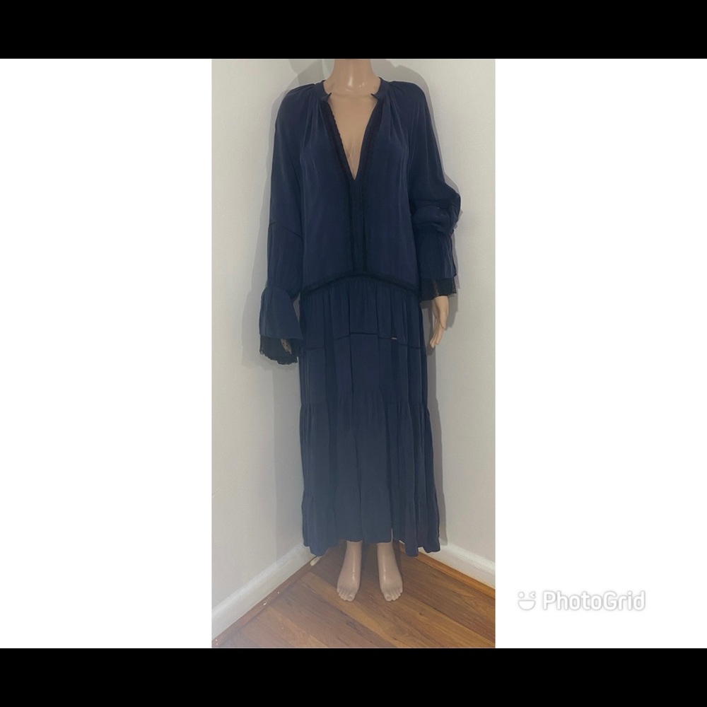 Lug Von Siga navy silk dress